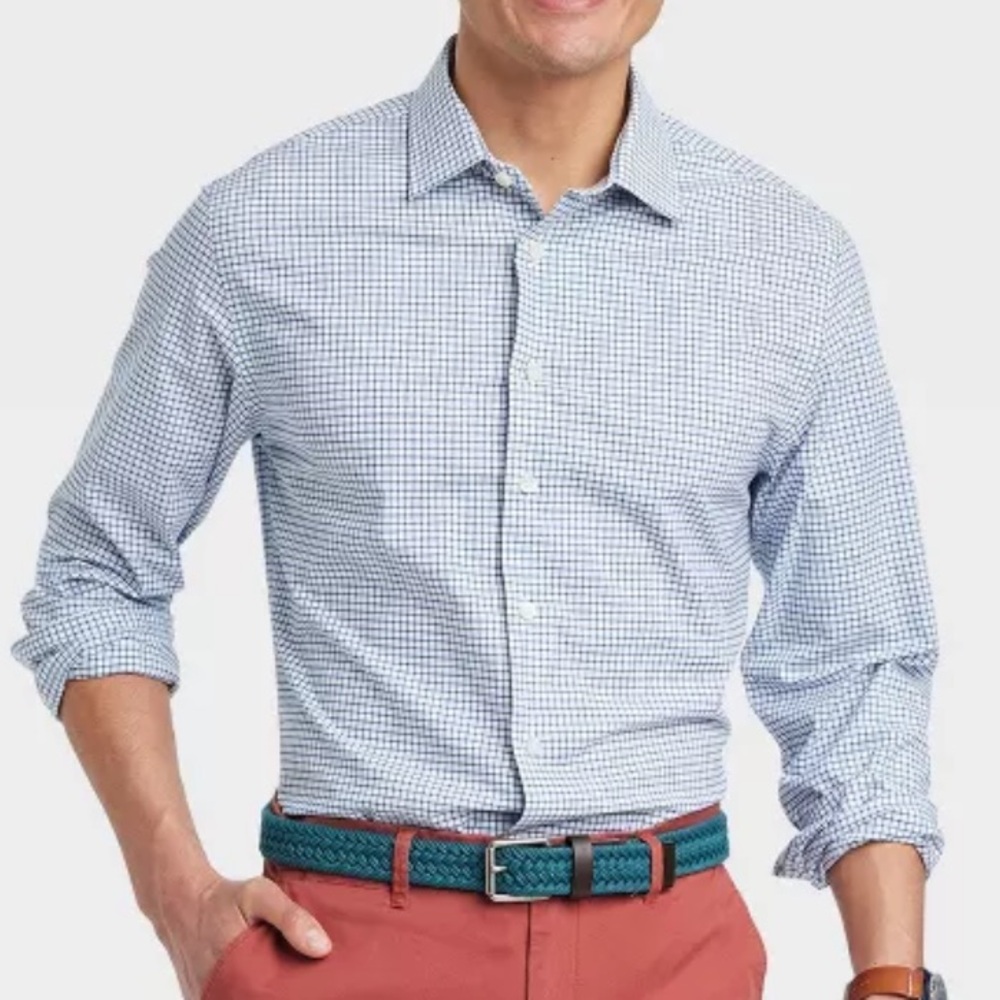 Goodfellow & Co. Classic Long Sleeve Checkered Button Down Shirt